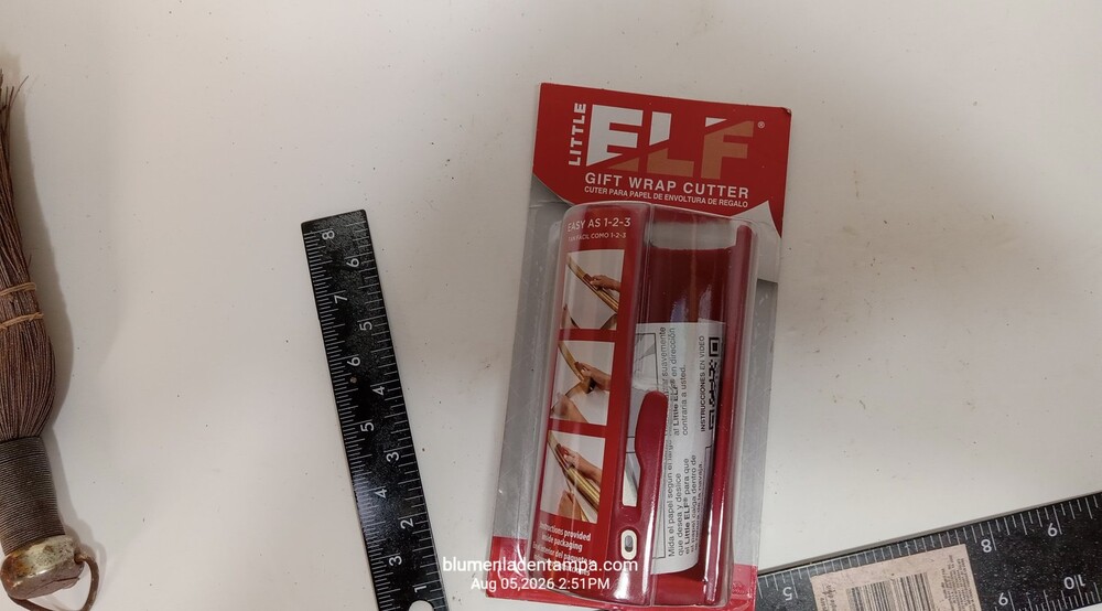 Little Elf Gift Wrap Cutter Handheld Wrapping Paper Tool Red New